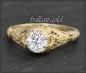 Preview: Diamant Ring mit 0,99ct Brillant, 585 Gold, Antik Design